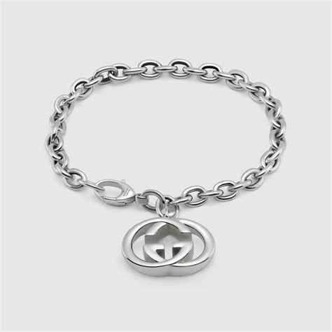 mens gucci charm bracelet|Gucci bracelet interlocking g charm.